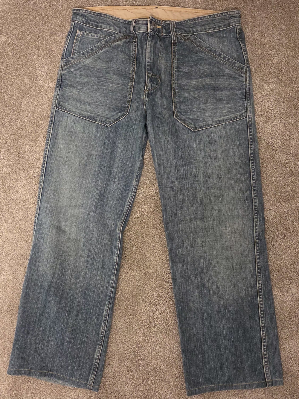 VTG Polo Ralph Lauren 67 Ayton Carpenter Utility Y2K Denim Jeans Men’s 34 x 28